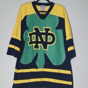Vintage University of Notre Dame Fighting Irish Hockey T Shirt Size XL 90s